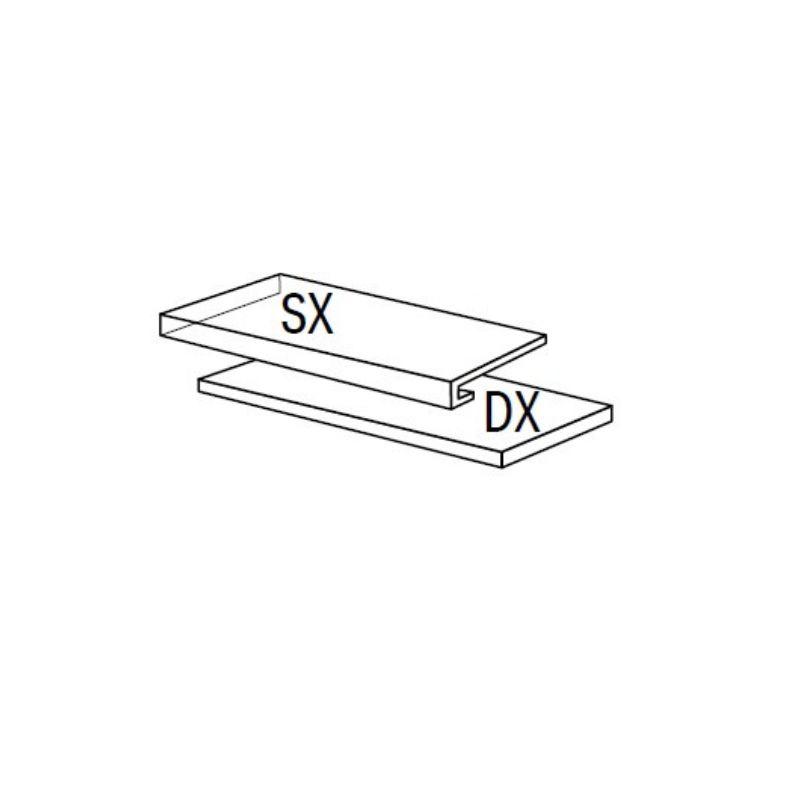 Gradino Costa Retta Angolare SX White