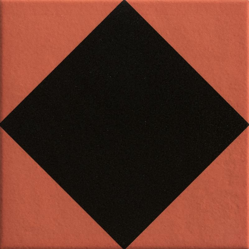 Mutina MATTONELLE MARGHERITA RHOMBUS BLACK  20,5x20,5 cm 10 mm Silk Semi Glossy 