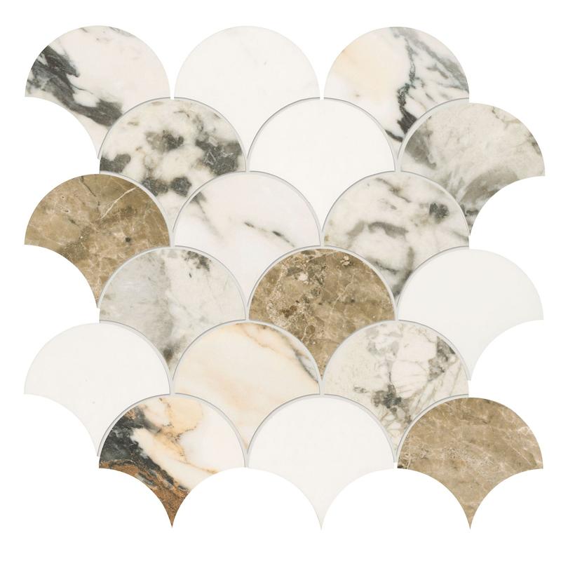 Super Gres PURITY MARBLE Mosaico Palm Mix C  30x30 cm 6 mm Matt 