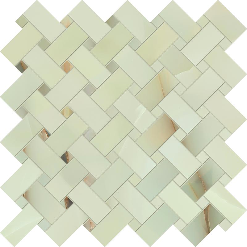 EMIL TELE DI MARMO PURE ONYX Mosaico Intrecci Giada  30x30 cm 9 mm Geschuurd 