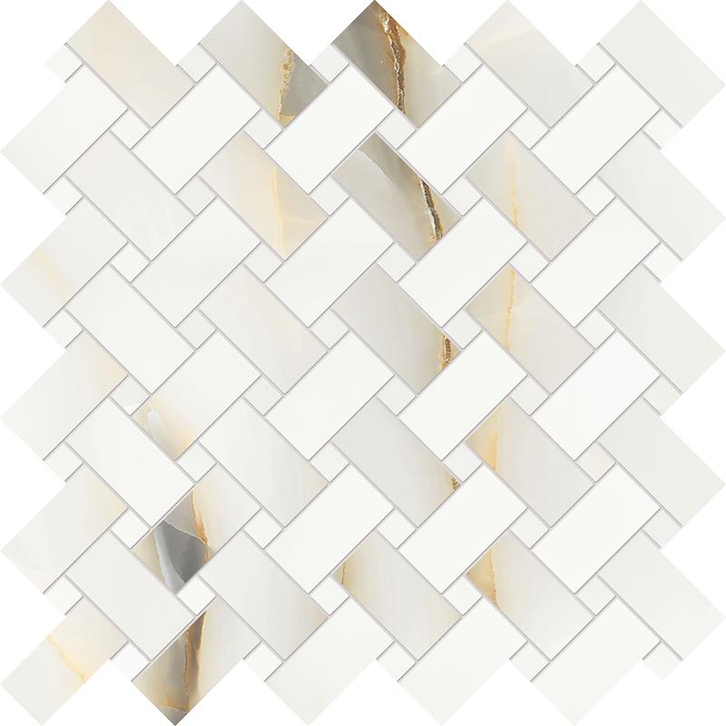 EMIL TELE DI MARMO PURE ONYX Mosaico Intrecci Perla  30x30 cm 9 mm Geschuurd 